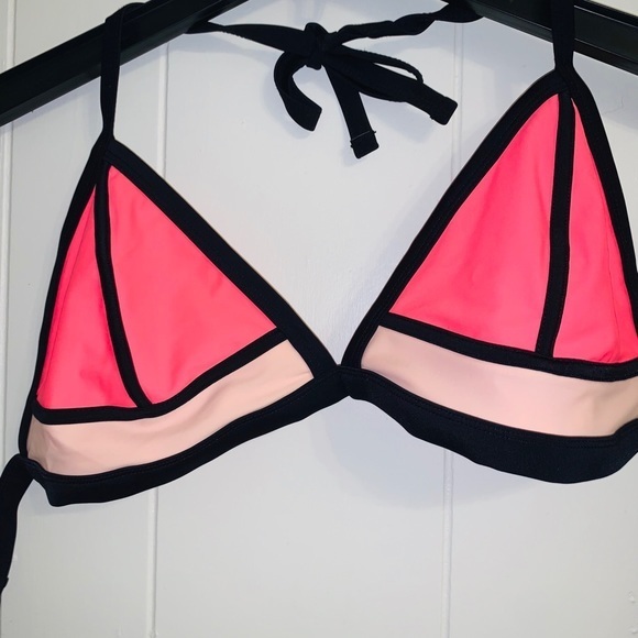 Other - Color block pink and black bikini top d/dd